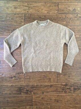 For The Republic Tan Brown Wool Blend Crewneck Sweater Women’s XS